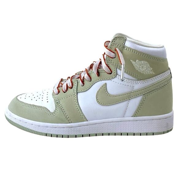 Nike Air Jordan 1 OG Seafoam Women's White Green Lace Up High Sneakers Shoes 7.5 - Picture 1 of 10